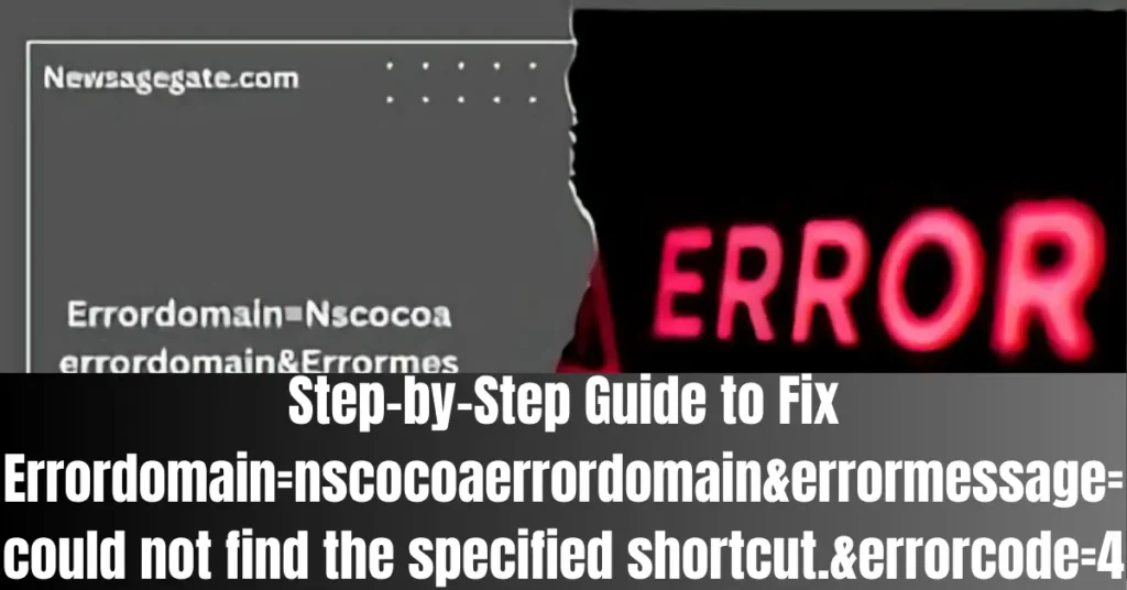 Step-by-Step Guide to Fix Errordomain=nscocoaerrordomain&errormessage=could not find the specified shortcut.&errorcode=4