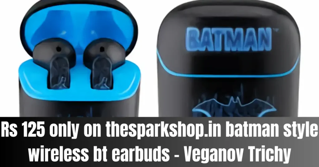 Rs 125 only on thesparkshop.in batman style wireless bt earbuds - Veganov Trichy