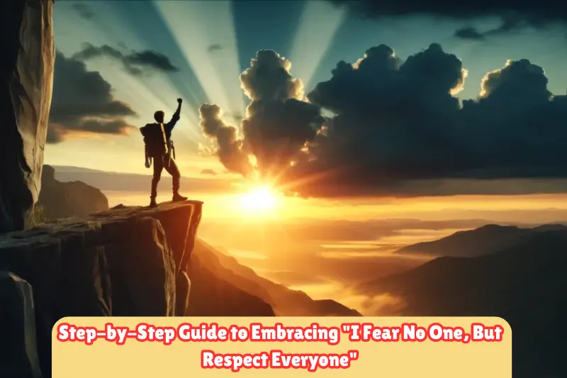 step-by-step guide to embracing i fear no one, but respect everyone