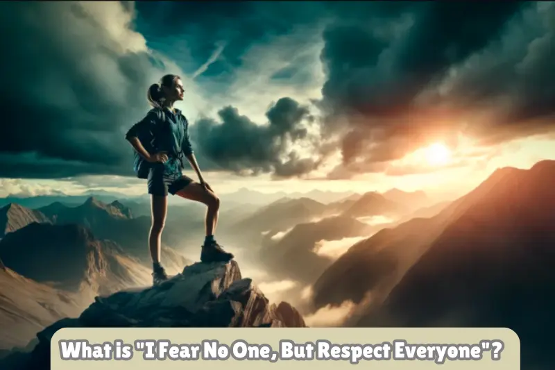 what is i fear no one but respect everyone